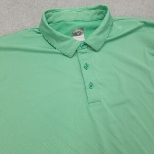 Callaway Opti-Dri XXL Golf Polo Shirt Green Striped‎ Short Sleeve Mens